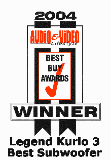 2004 Audio & Video Lifestyle Winner - Kurlo 3 Best Subwoofer